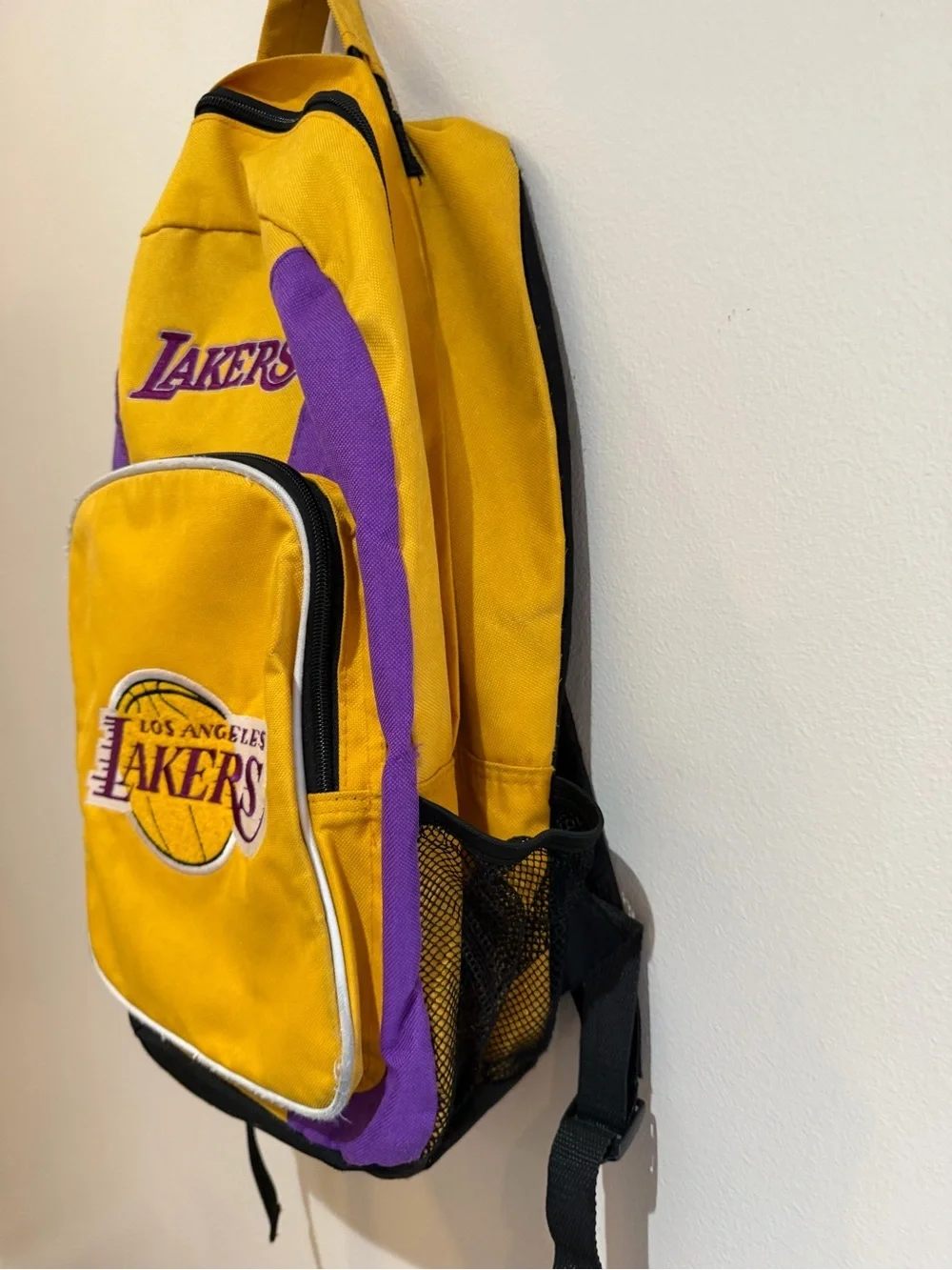 Vintage 1990s Los Angeles Lakers backpack embroidered